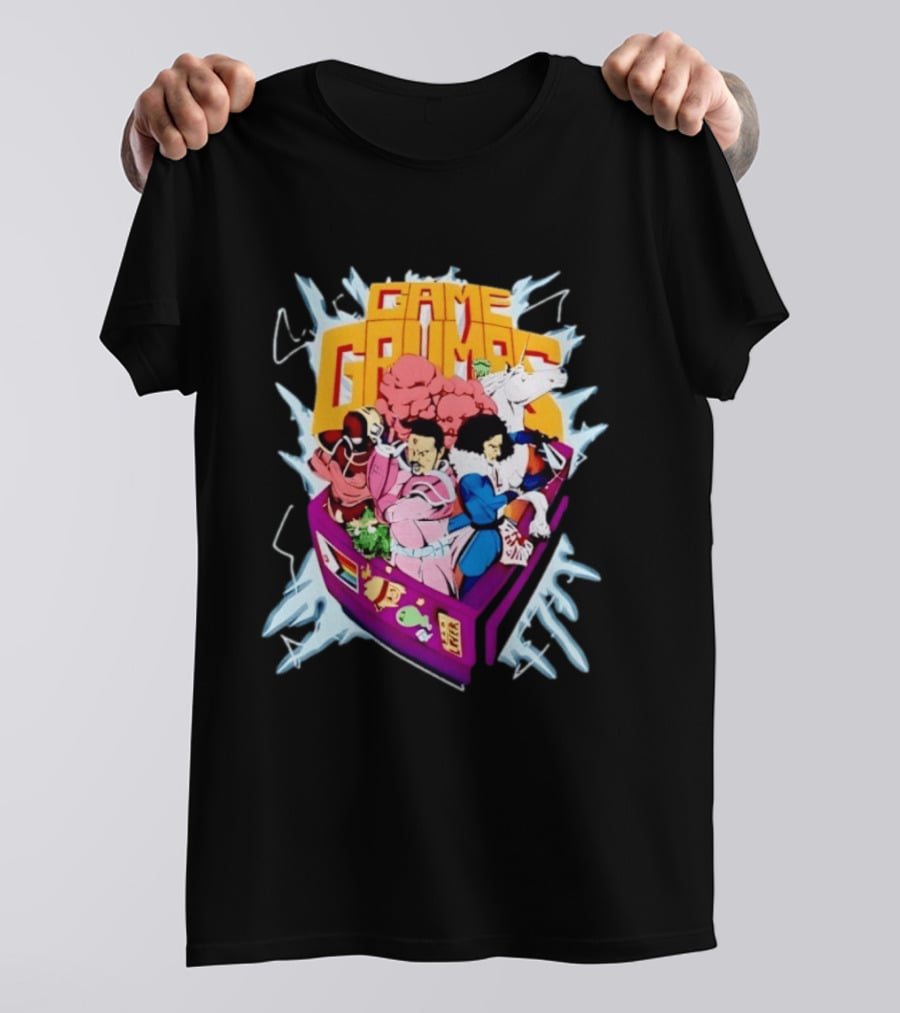 Game Grumps YouTube Gaming Retro Arcade Characters Explosion T-Shirt