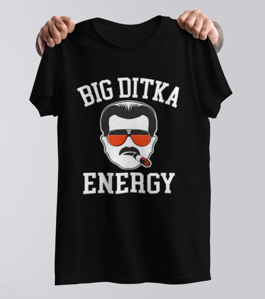 Big Ditka Energy Mike Ditka Coach Face Sunglasses Cigar Chicago Bears Football T-Shirt