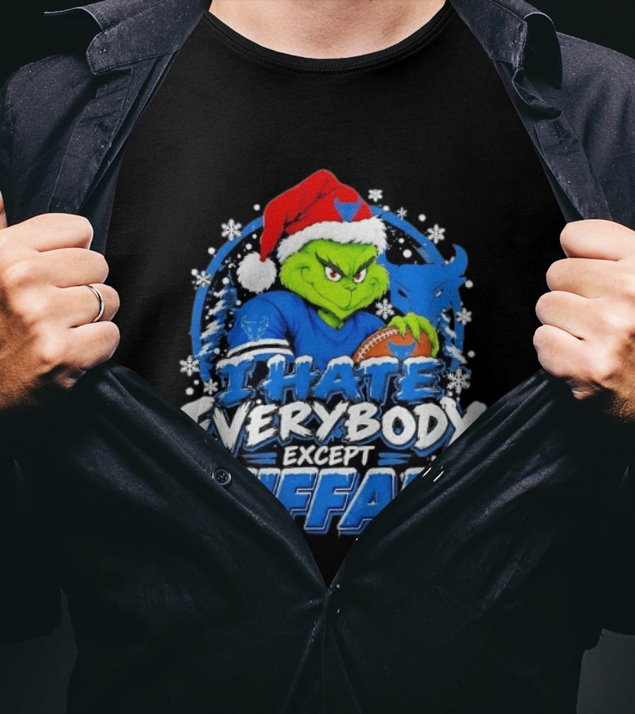 I Hate Everybody Except Buffalo Grinch X Buffalo Bulls Christmas 2026 T-Shirt