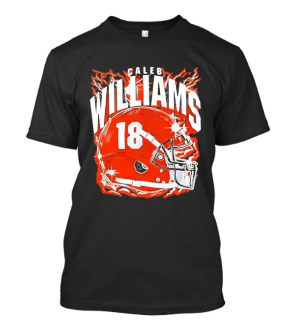 Caleb Williams 18 Lightning Helmet T-Shirt