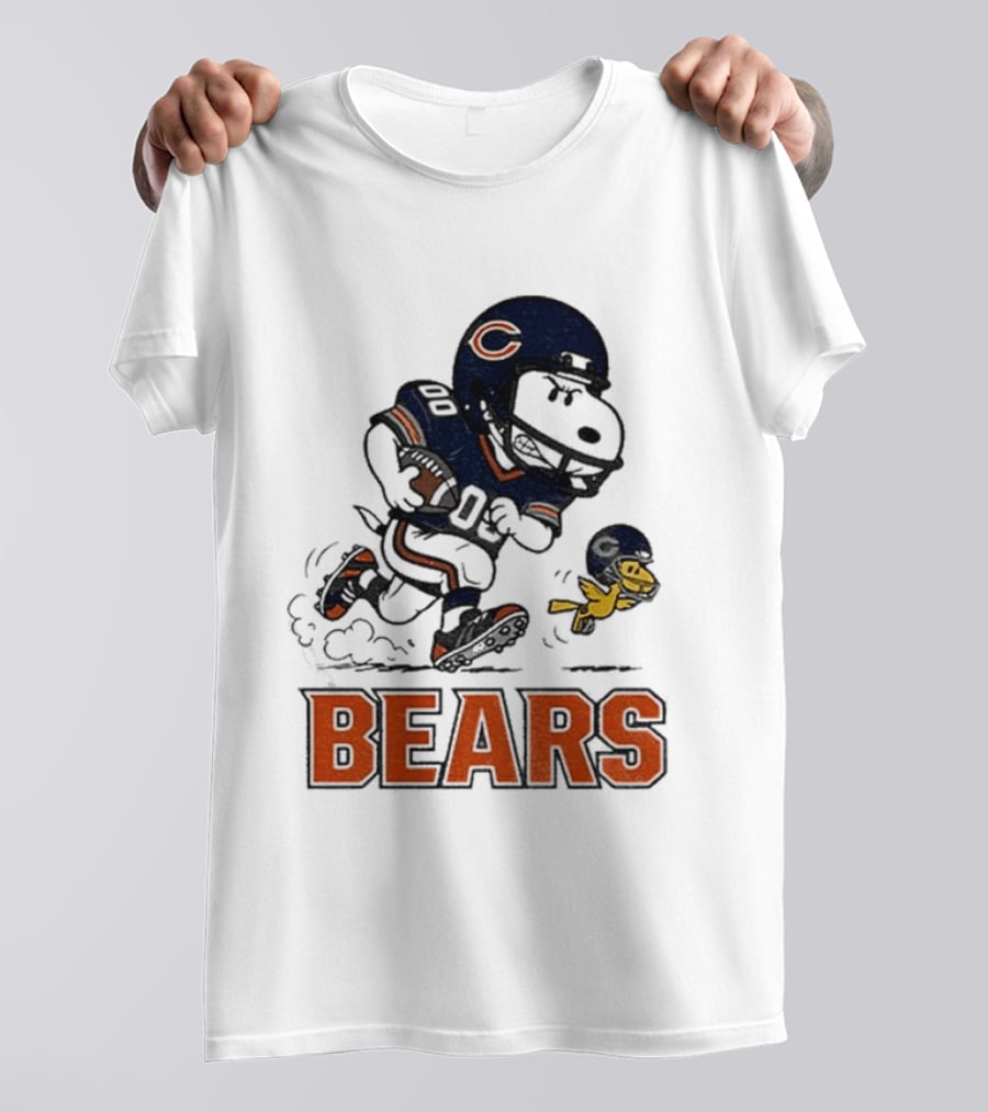 Chicago Bears Snoopy And Woodstock Football Team Fan T-Shirt