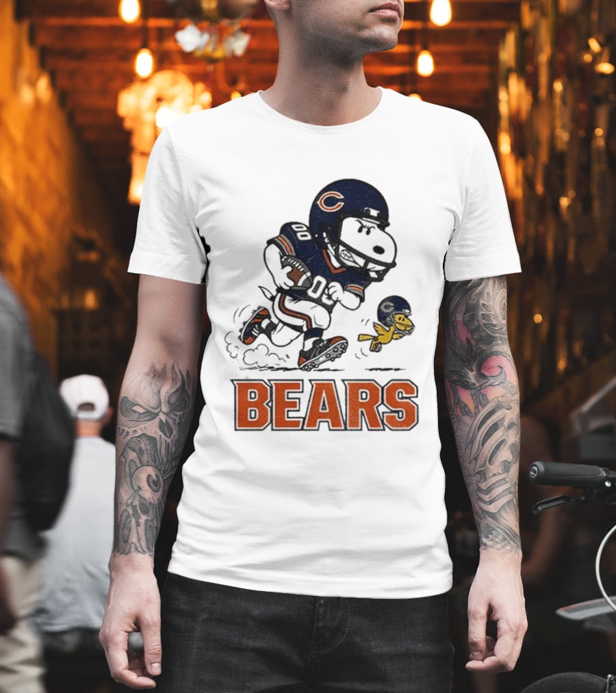 Chicago Bears Snoopy And Woodstock Football Team Fan T-Shirt