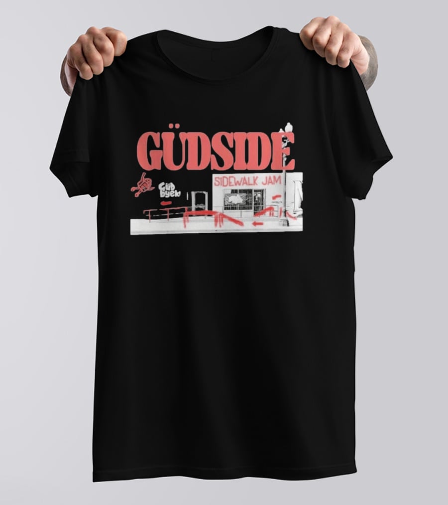 Güdside Sidewalk Jam Güd Byek Skateboard Street T-Shirt