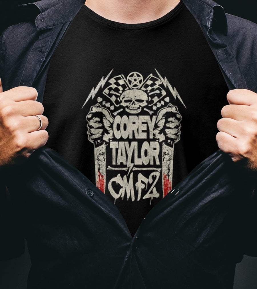 Corey Taylor CMF2 Distressed Skull Lightning Hands T-Shirt