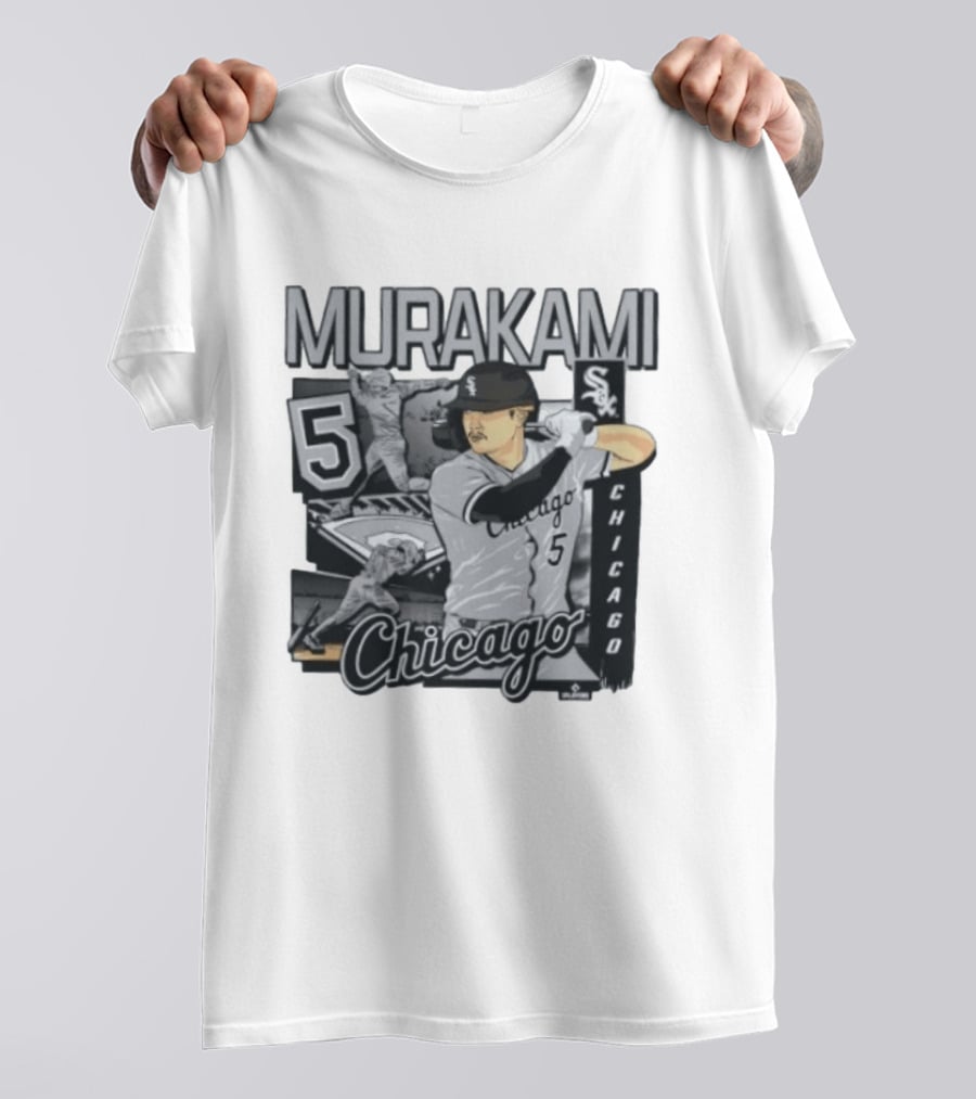 Murakami 5 Chicago White Sox Baseball Collage T-Shirt
