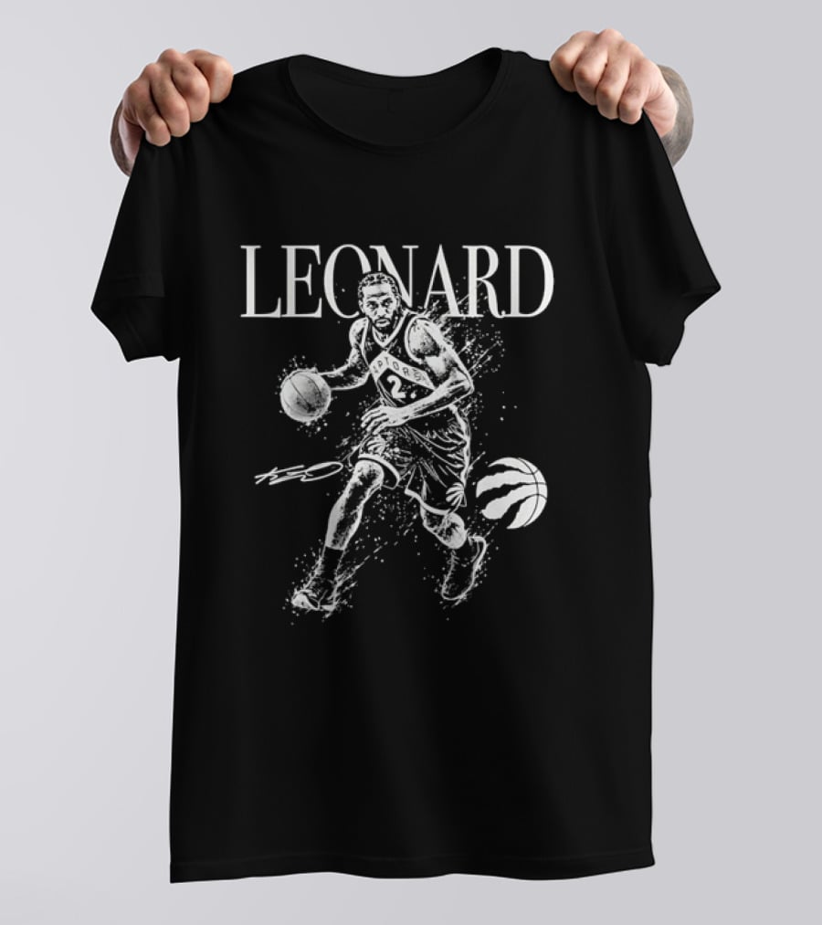 Kawhi Leonard Number 2 Toronto Raptors NBA Basketball Splatter T-Shirt