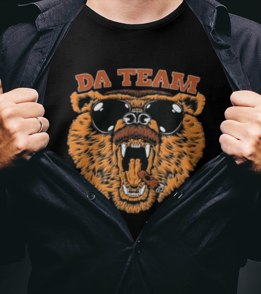 DA Team Bear Sunglasses Mustache Cigar T-Shirt