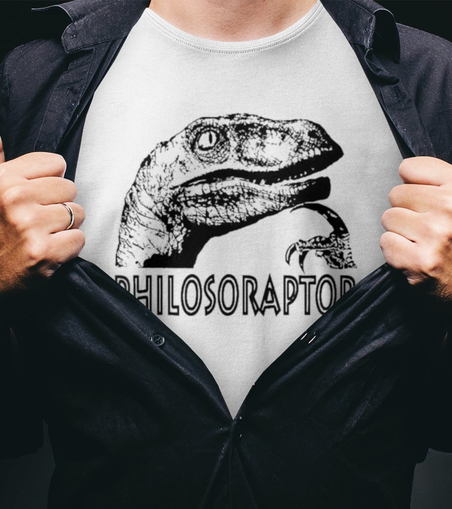 Philosoraptor Dinosaur Philosophy Meme T-Shirt