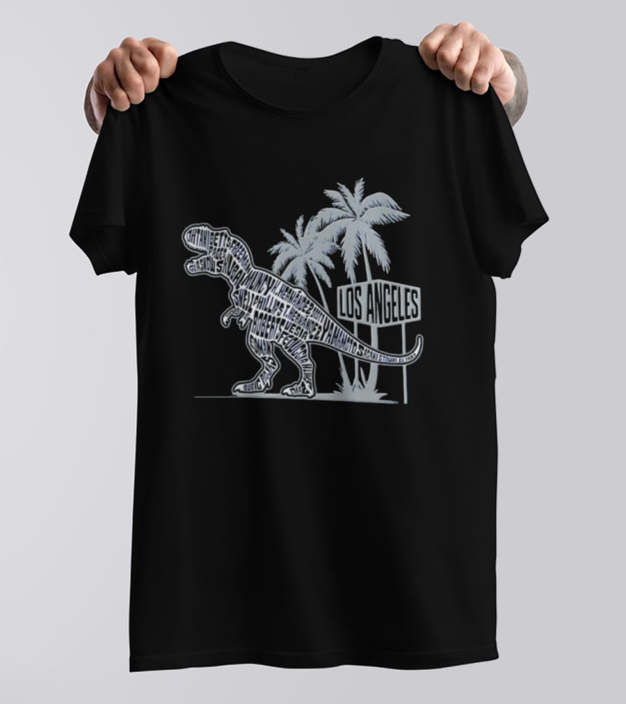 Los Angeles Dodgers Dinosaur Names Palm Trees T-Shirt
