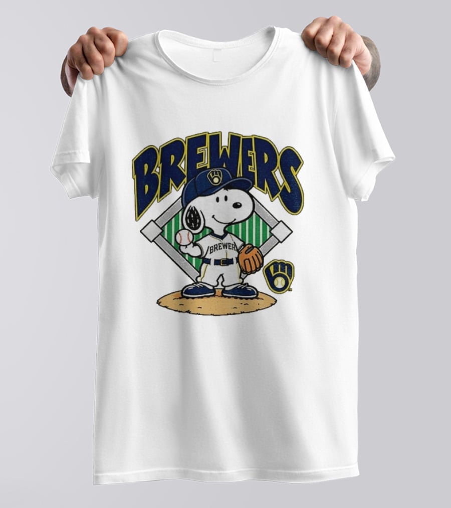 Brewers Snoopy Baseball Take October Milwaukee MLB T-Shirt