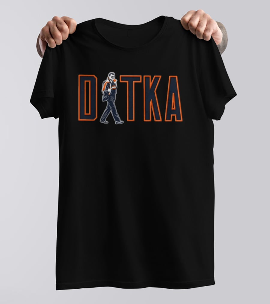 Ditka Middle Finger Da Bears Walking Flick Off T-Shirt