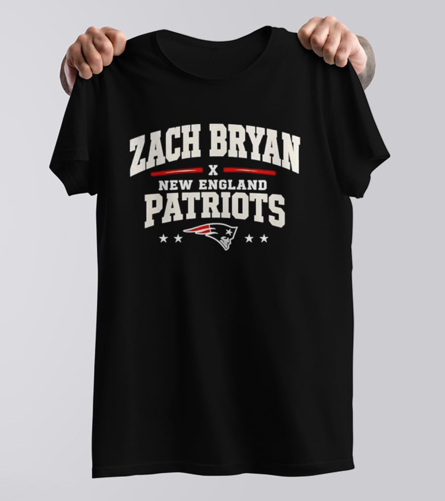 Zach Bryan X New England Patriots Collaboration T-Shirt