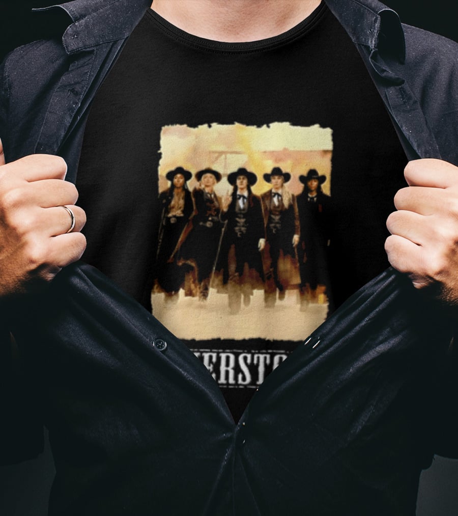 Feverstone Five Women Cowboy Outfits Walking T-Shirt