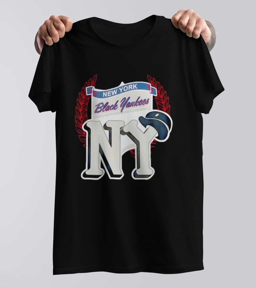 New York Black Yankees NY Negro Leagues History Emblem With Cap T-Shirt