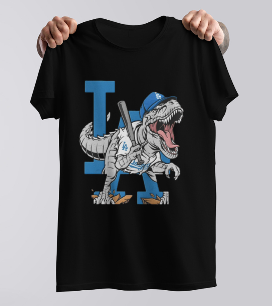 Los Angeles Dodgers Dinosaur Collaboration With LA Baseball Team T-Shirt
