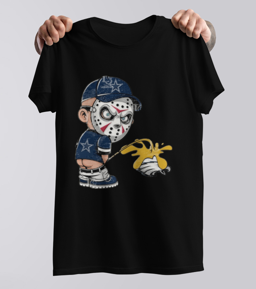 Dallas Cowboys Jason Voorhees Pissing On Philadelphia Eagles T-Shirt