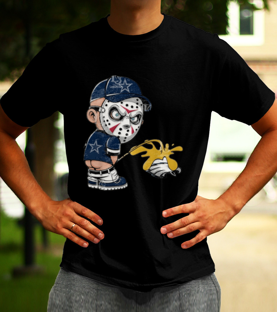 Dallas Cowboys Jason Voorhees Pissing On Philadelphia Eagles T-Shirt