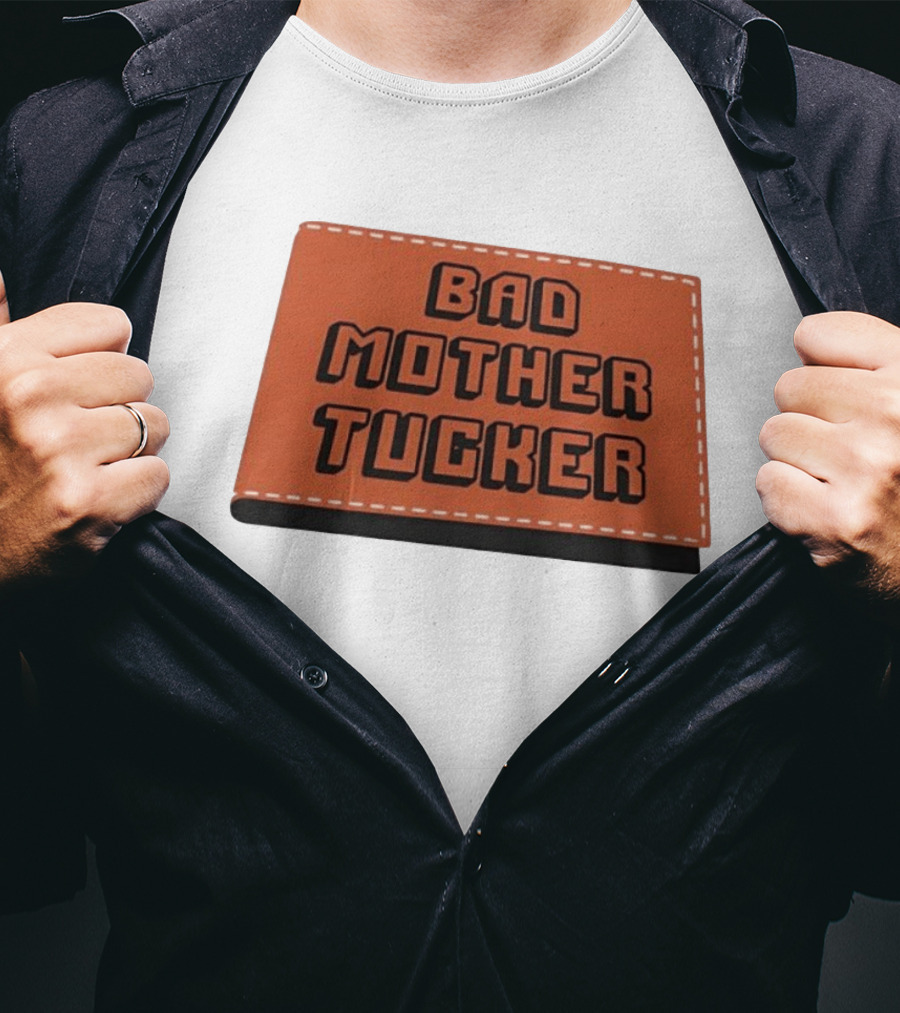 Bad Mother Tucker Bold Black Lettering Orange T-Shirt
