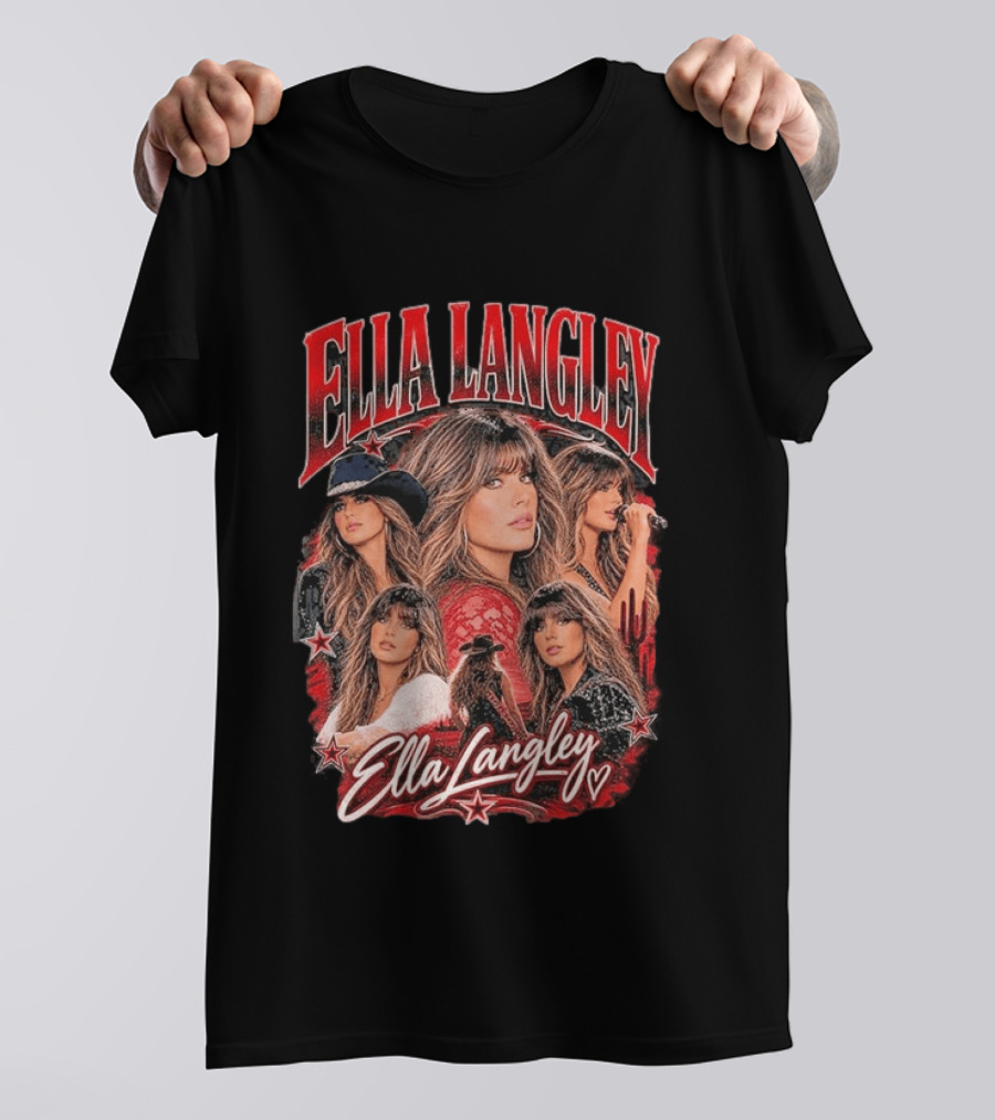 Ella Langley Country Music Star Collage T-Shirt