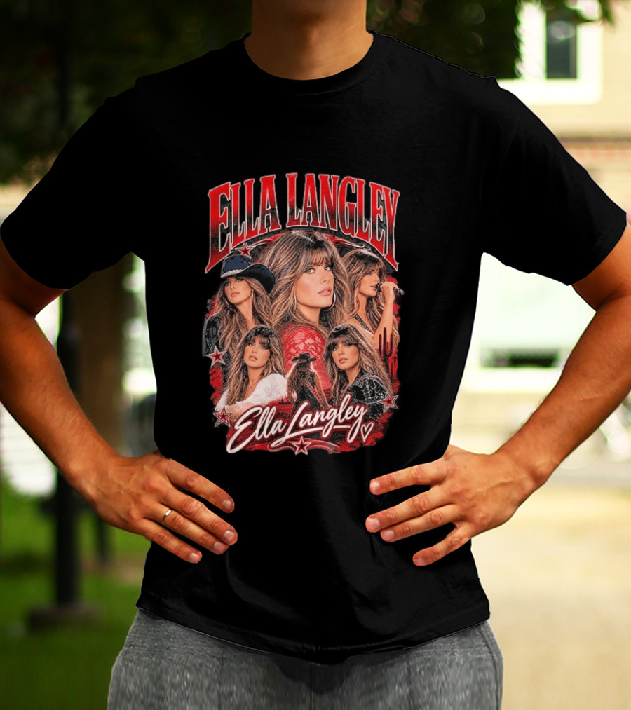 Ella Langley Country Music Star Collage T-Shirt