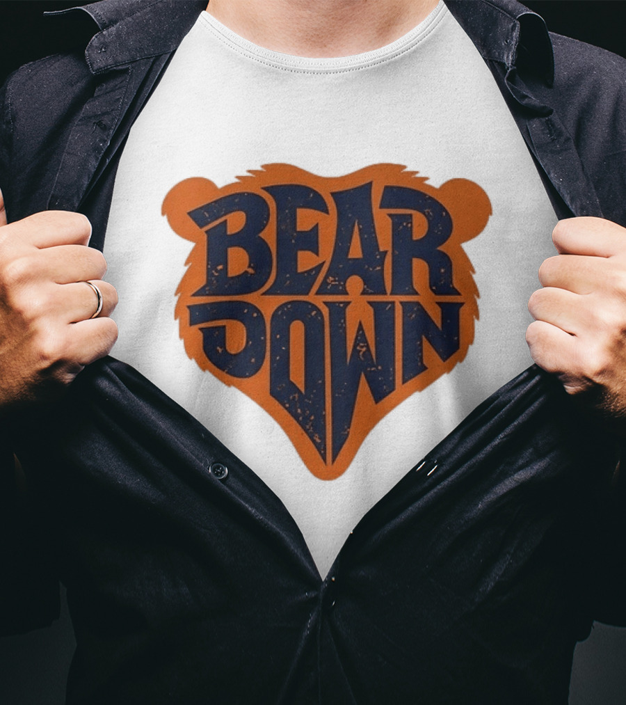 Chicago Bears Bear Down Distressed Vintage Sports Fan T-Shirt