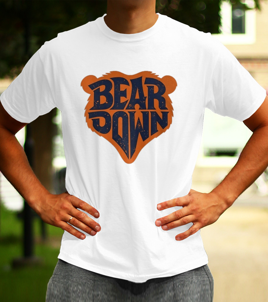 Chicago Bears Bear Down Distressed Vintage Sports Fan T-Shirt