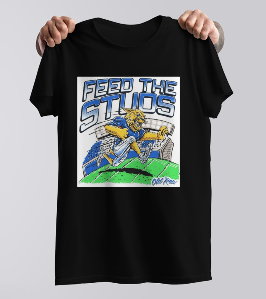 Feed The Studs Old Row Football Wildcat Stadium Run T-Shirt