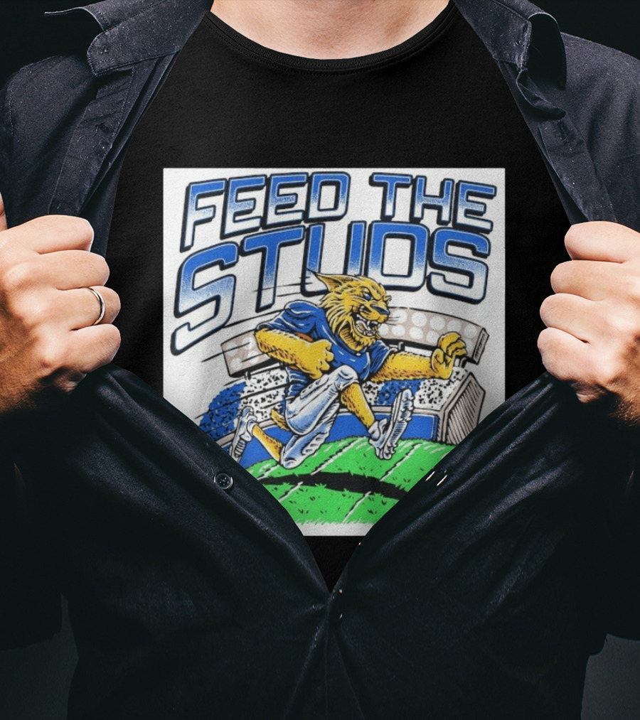 Feed The Studs Old Row Football Wildcat Stadium Run T-Shirt