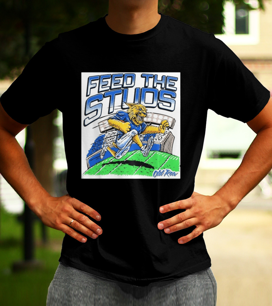 Feed The Studs Old Row Football Wildcat Stadium Run T-Shirt