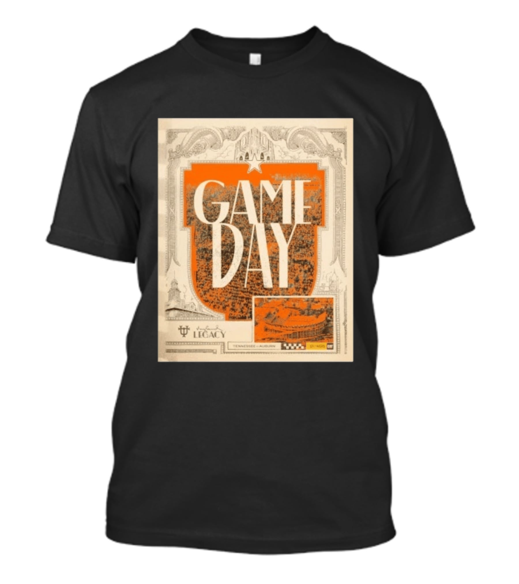 Tennessee Auburn Game Day Neyland Legacy Stadium Matchup T-Shirt