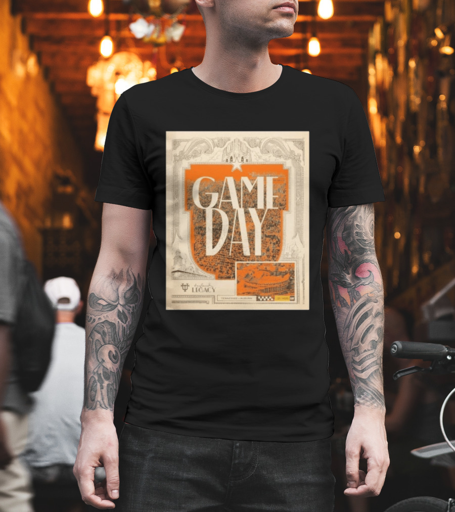 Tennessee Auburn Game Day Neyland Legacy Stadium Matchup T-Shirt