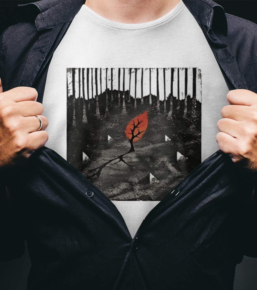 Sleeping With Sirens Tree Forest Alternative Rock Red Leaf T-Shirt