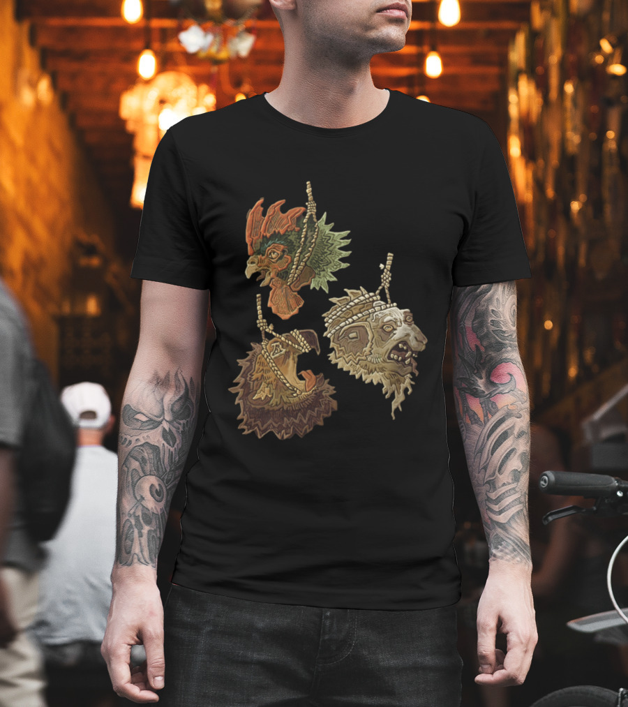 Three Severed Animal Heads With Nooses Vivid T-Shirt