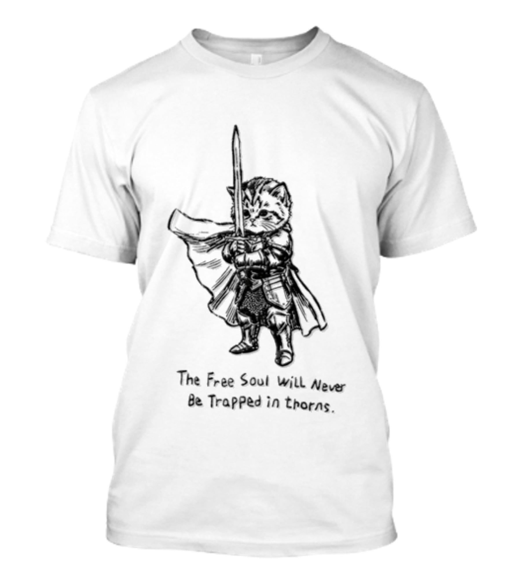 The Free Soul Will Never Be Trapped In Frames Raccoon Warrior T-Shirt