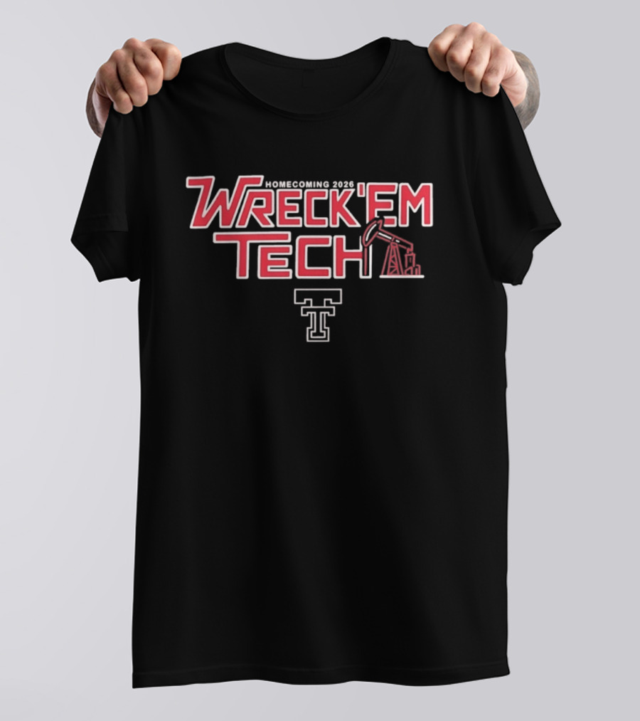 Wreck'em Tech Homecoming 2026 Red Raiders Pumpjack T T-Shirt