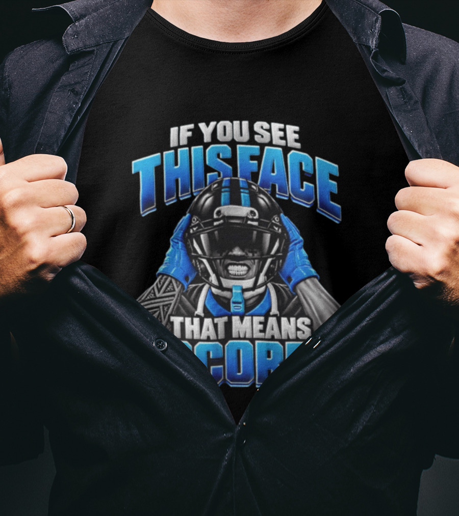Xavier Legette Carolina Panthers This Face That Means I Scored T-Shirt