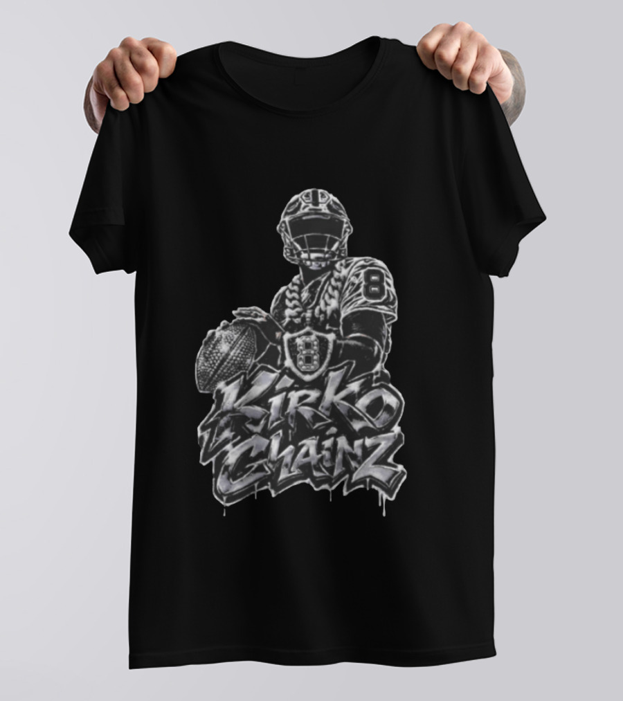 Kirko Chainz Kirk Cousins Number 8 Football Player Graffiti T-Shirt