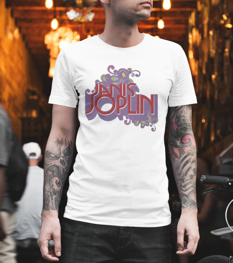 Janis Joplin Psychedelic Floral Rock Music T-Shirt