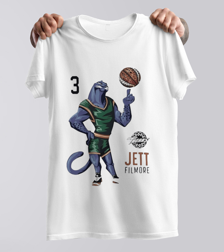 Jett Filmore Tharks Number 3 Basketball Player Panther T-Shirt