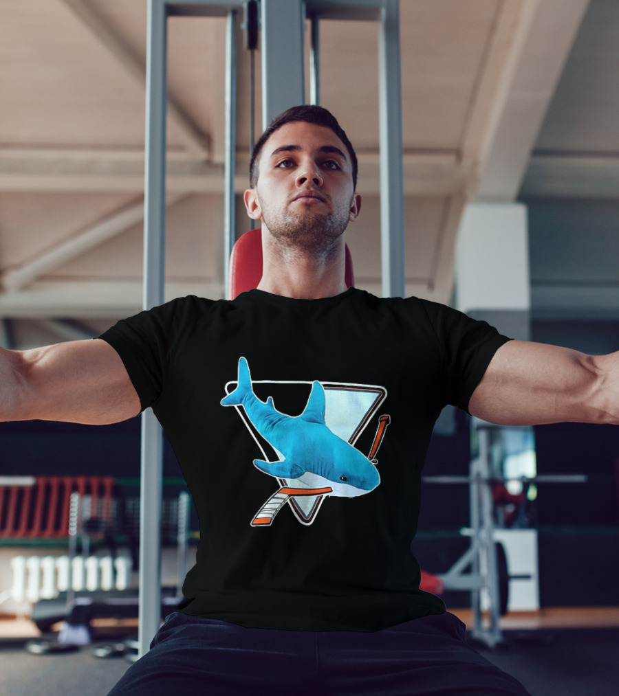 San Jose Sharks Hockey Stick Triangle Plush Toy T-Shirt