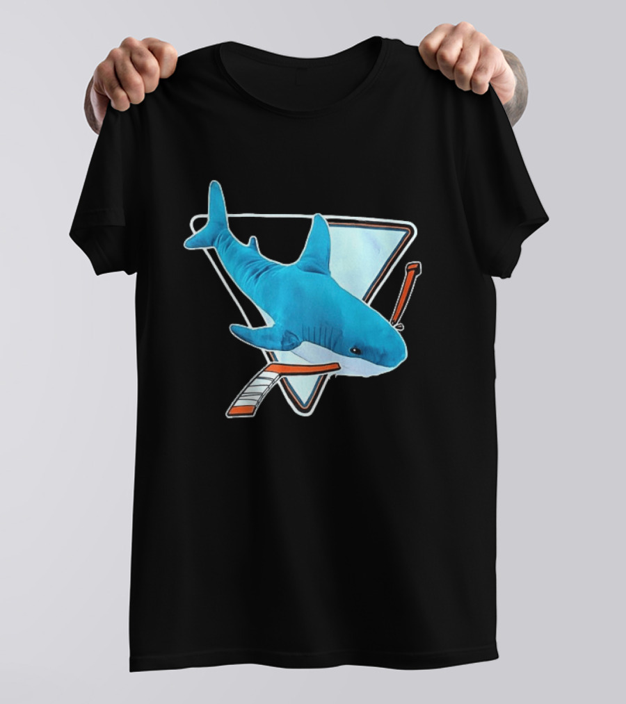 San Jose Sharks Hockey Stick Triangle Plush Toy T-Shirt