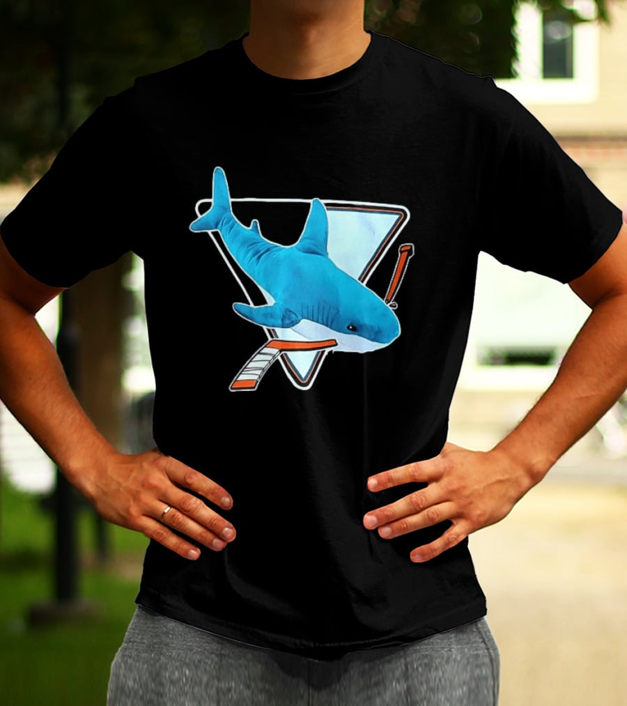 San Jose Sharks Hockey Stick Triangle Plush Toy T-Shirt