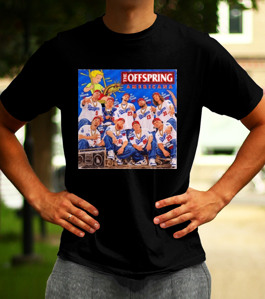 The Offspring Americana Dodgers Players Freddie Klein May Tride Tucek Vante Manny Salty Blake Joey T-Shirt