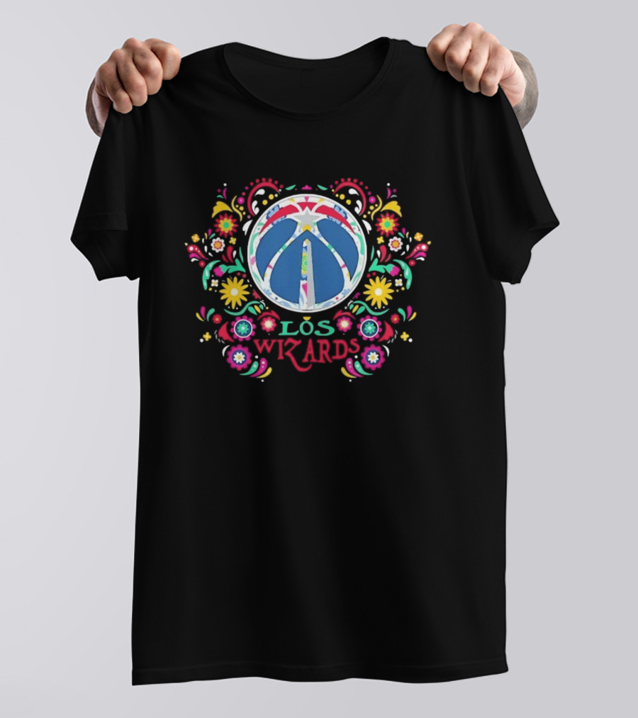 Washington Wizards Los Wizards Dia De Los Muertos Floral NBA 2026 T-Shirt