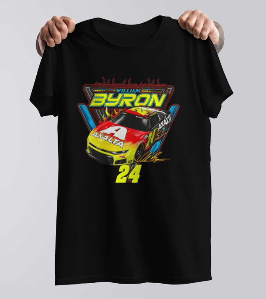 William Byron Axalta Flame Phoenix Car 24 Racing T-Shirt