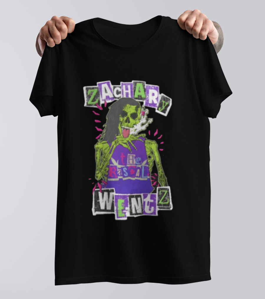 Zachary Wentz The Rascal Green Skeleton Smoking T-Shirt