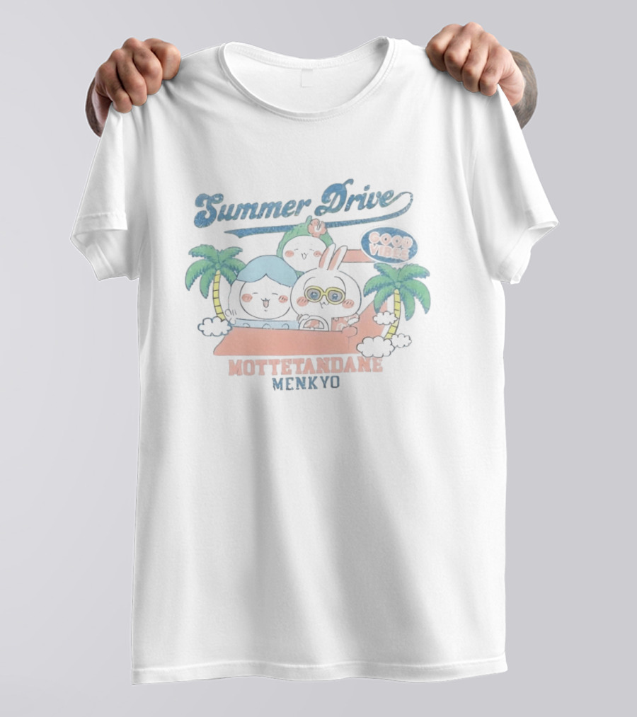 Summer Drive Good Vibes Mottetandane Menkyo Fun Cartoon Adventure T-Shirt