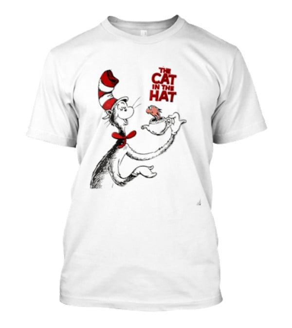 The Cat In The Hat Holding Teapot Iconic Character Image T-Shirt