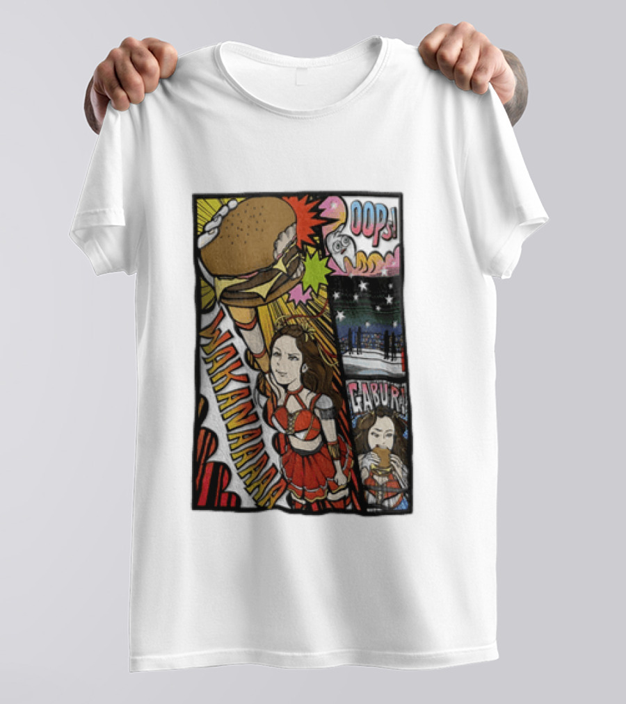 Wakana Tsukiyama Stardom Wakanaaaaa Oops Gaburi Comic Style Wrestling T-Shirt
