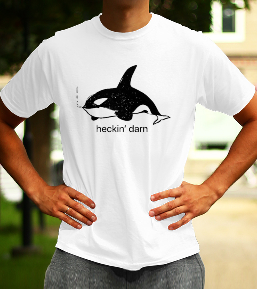 Whale Smoking Cigars Heckin' Darn T-Shirt